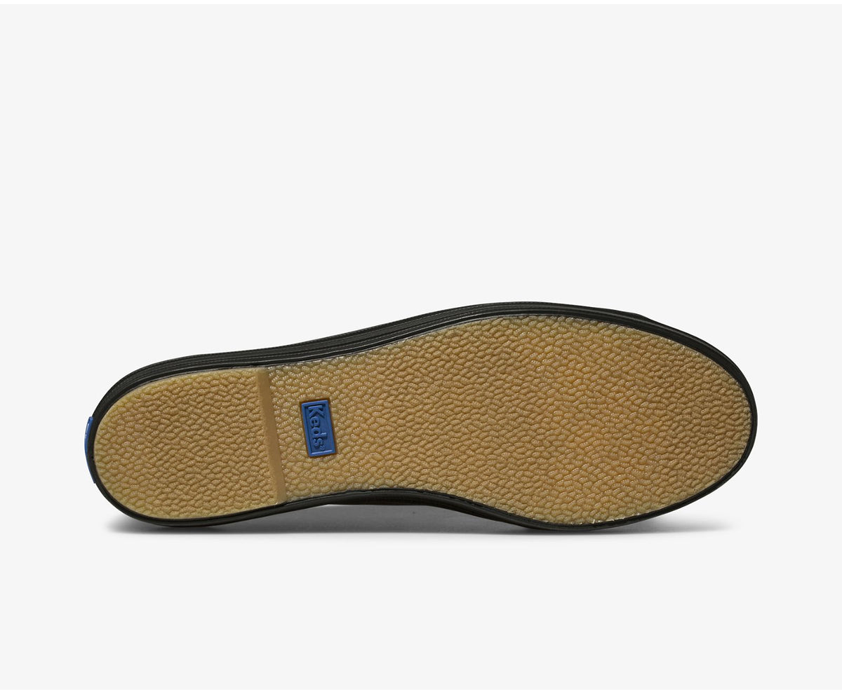 Women Triple Kick Leather Black Black - Keds