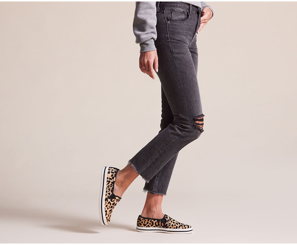 Women Keds x kate spade new york Calf Hair Slip On Leopard - Keds