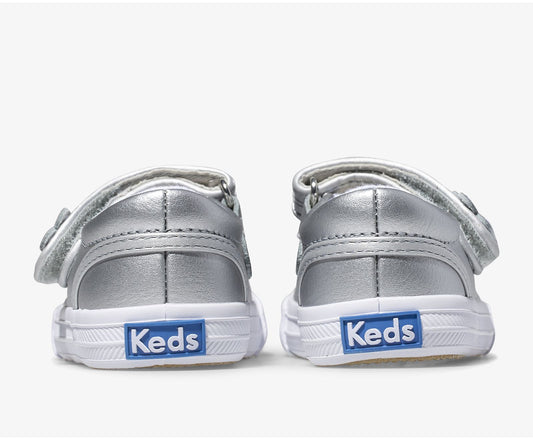 Girls Big Kid's Ella Mary Jane Silver Metallic - Keds