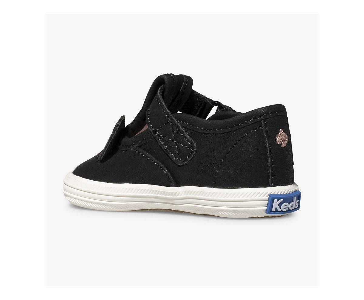Girls Little Kid's Keds x kate spade new york Champion T-Strap Francois Black - Keds