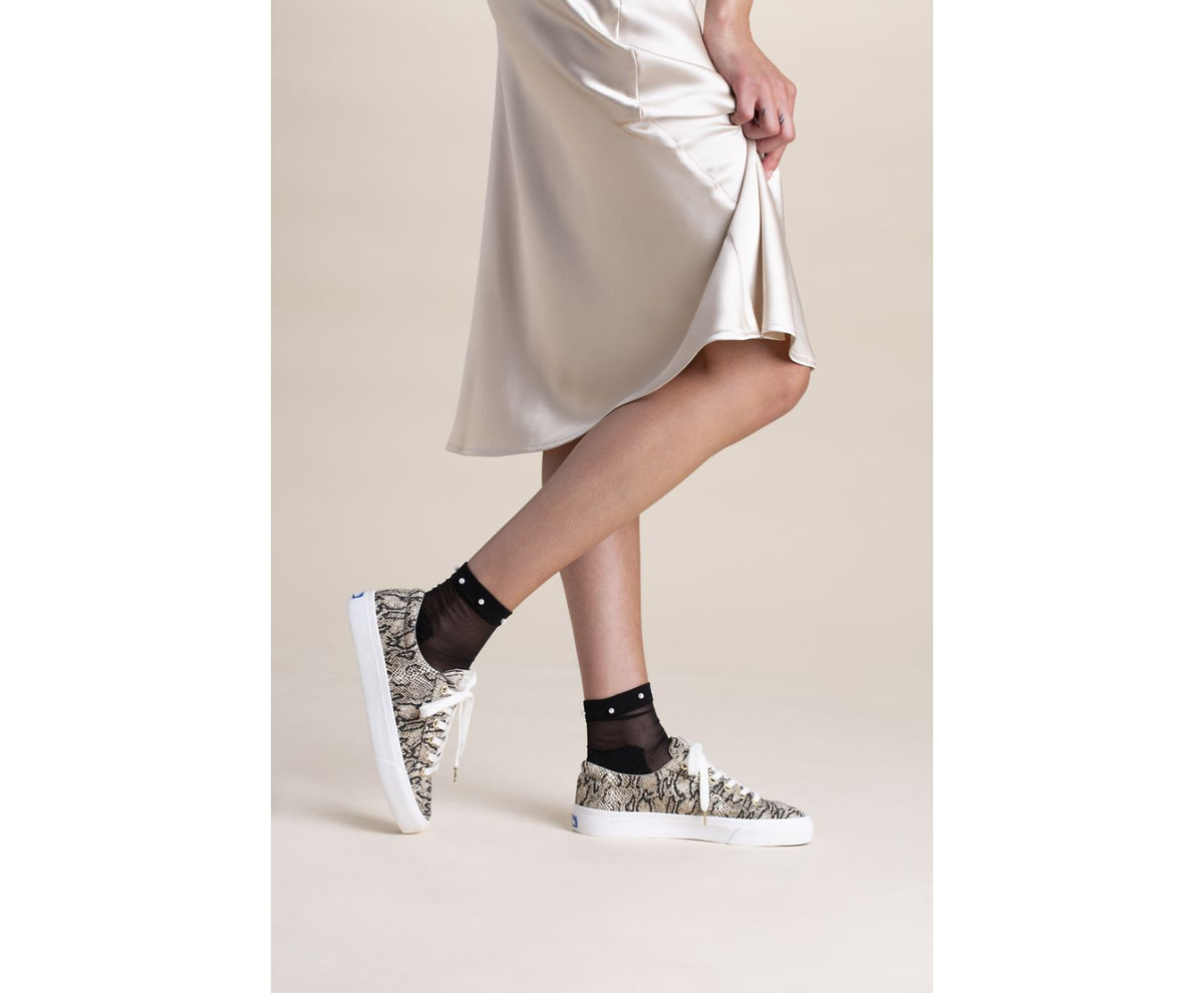Women Jump Kick Snake Cream Black - Keds