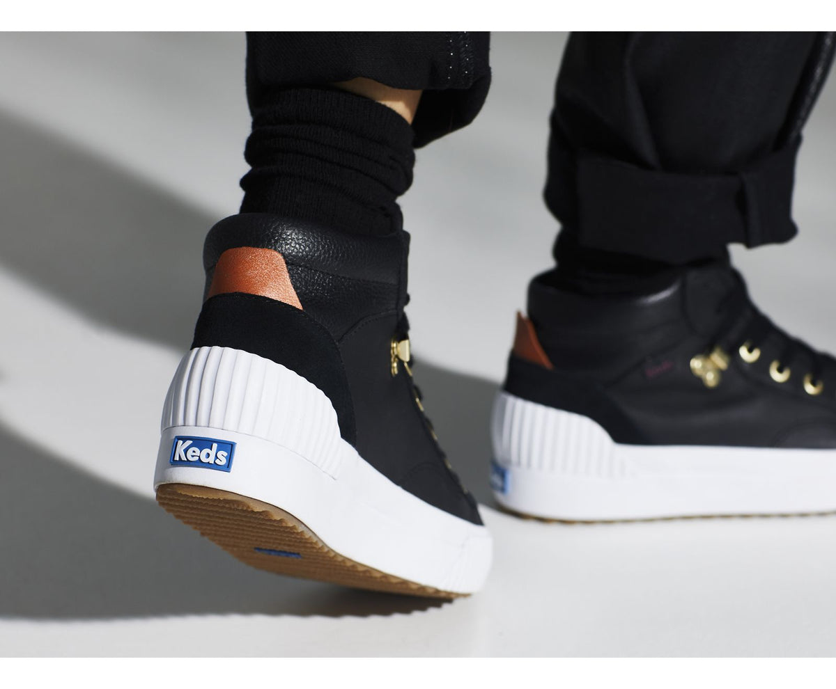 Women Demi Mid TRX Leather Black - Keds