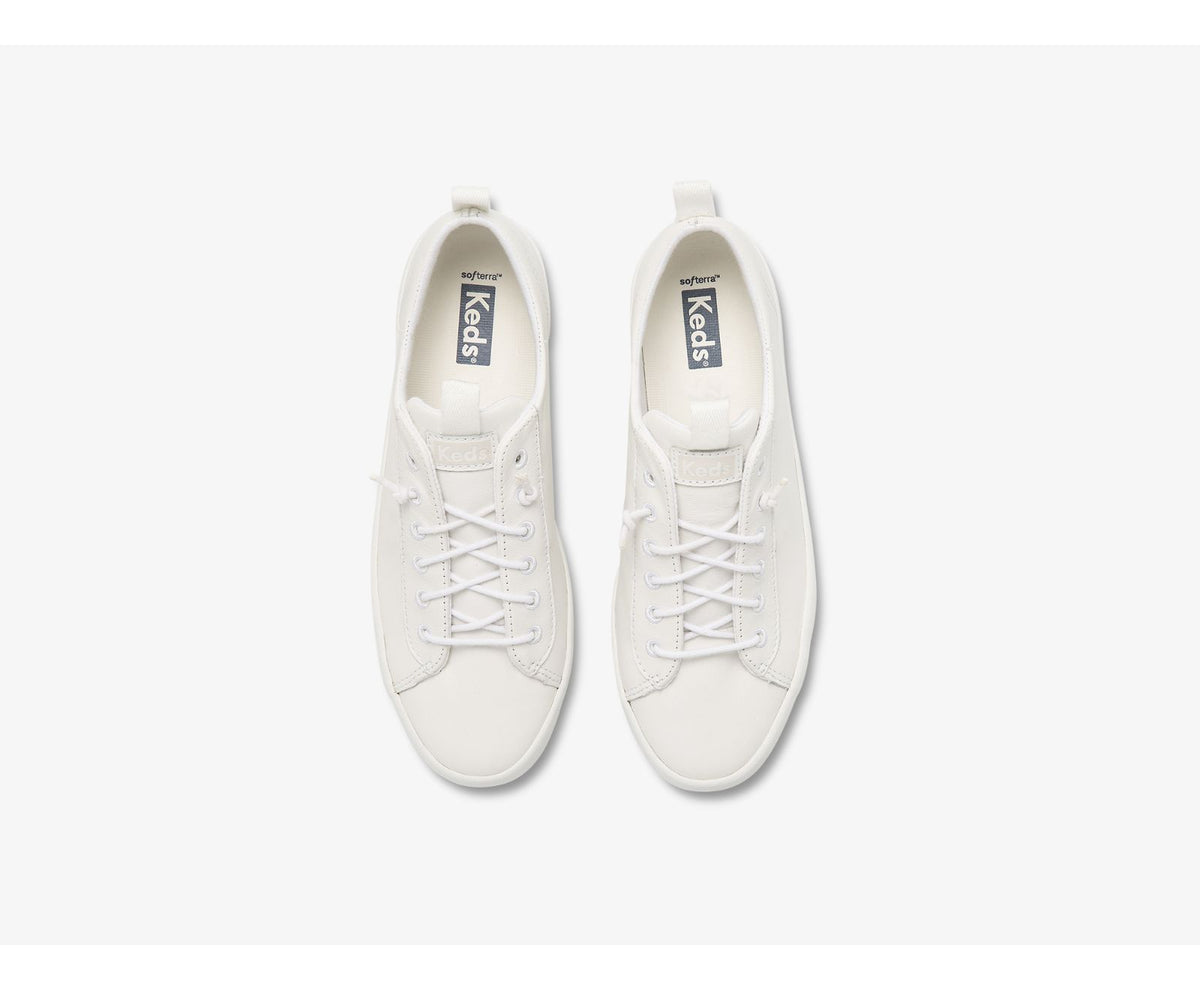 Women Kickback Leather White - Keds