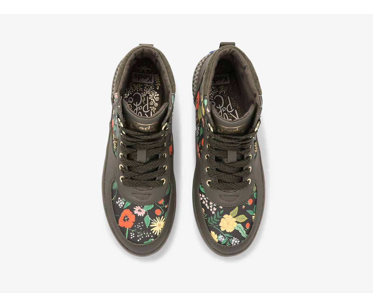 Women Keds x Rifle Paper Co. Scout Boot Water-Resistant Botanical Canvas Thinsulate™ Olive - Keds