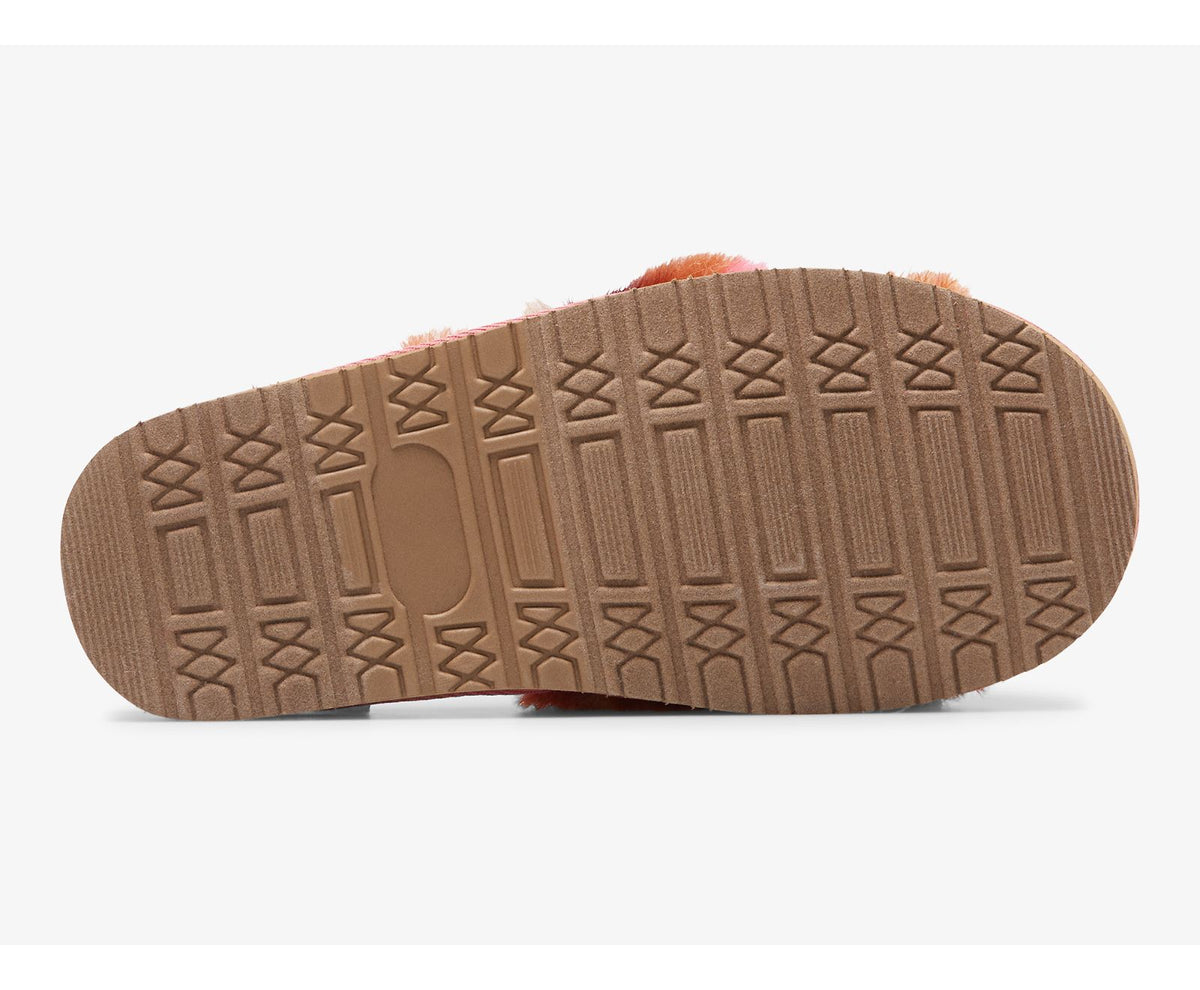 Women Fuzzy Slide Slipper Pink Camo - Keds