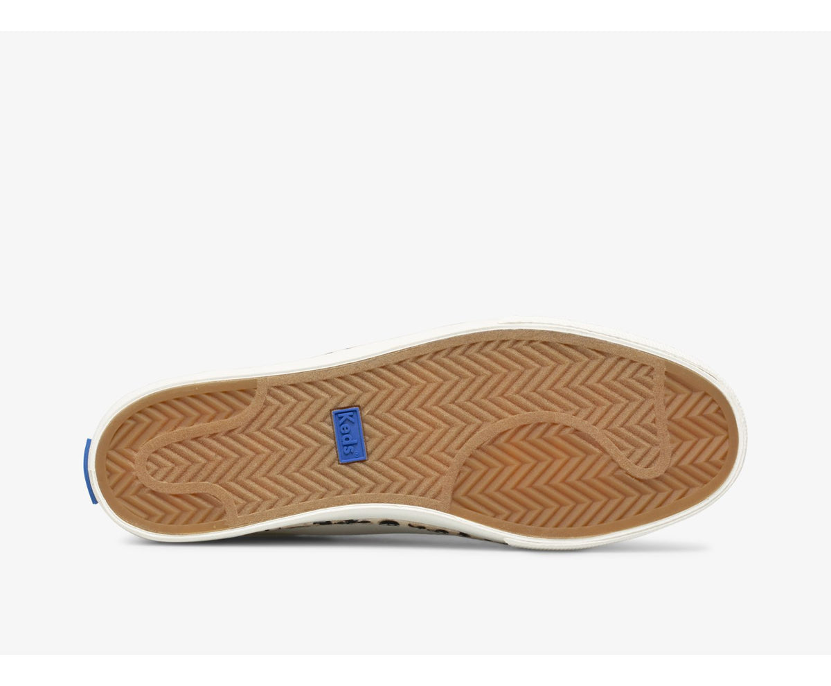 Women Jump Kick Leopard Pop Canvas Cream - Keds