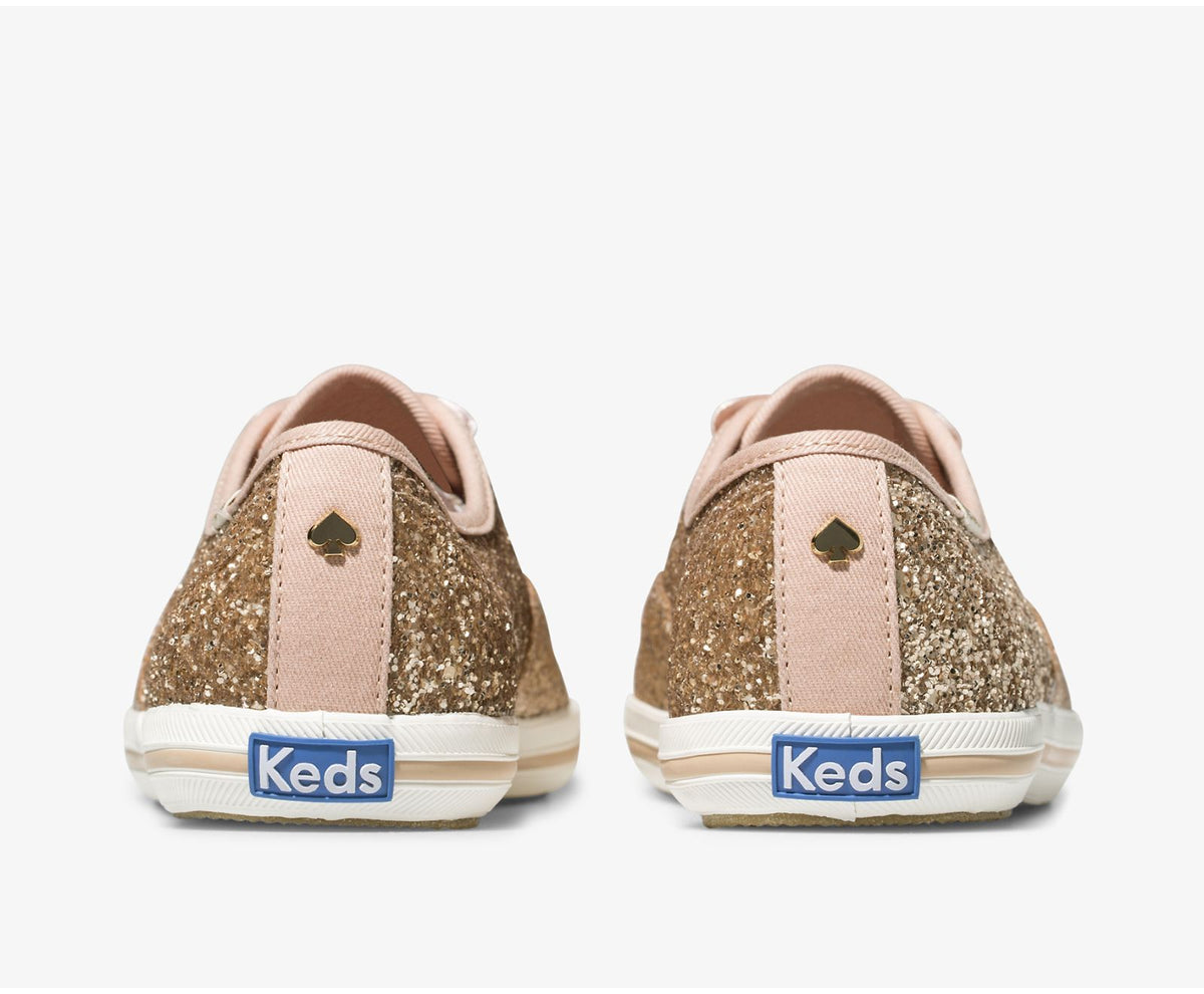 Women Keds x kate spade new york Champion Glitter Rose Gold Glitter - Keds