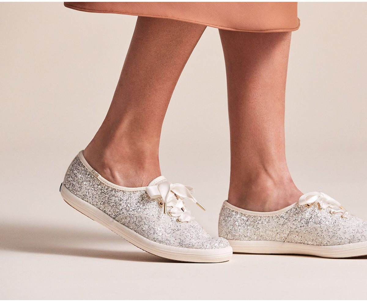 Women Keds x kate spade new york Champion Glitter Cream Glitter - Keds