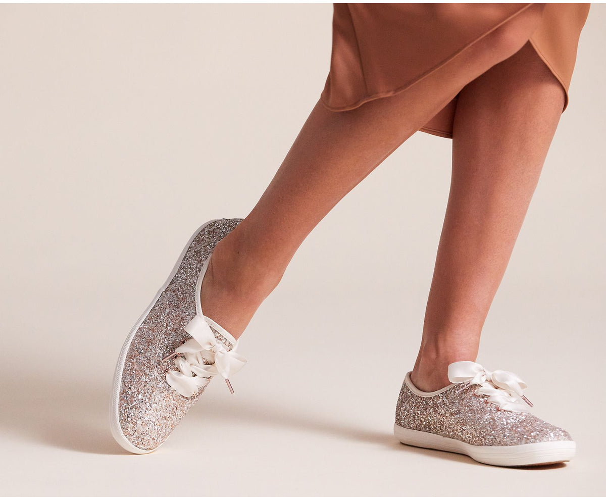 Women Keds x kate spade new york Champion Glitter Rose Gold Multi - Keds