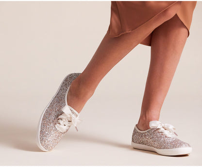 Women Keds x kate spade new york Champion Glitter Rose Gold Multi - Keds