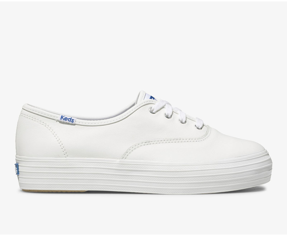 Women Triple Leather White - Keds