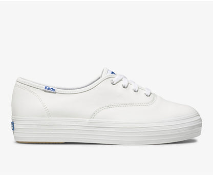 Women Triple Leather White - Keds