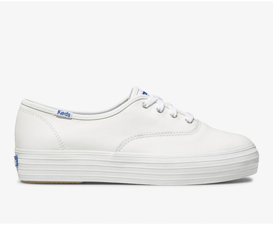 Women Triple Leather White - Keds