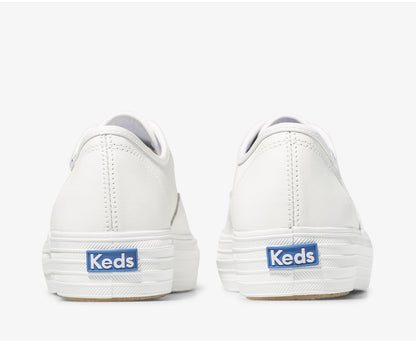 Women Triple Leather White - Keds