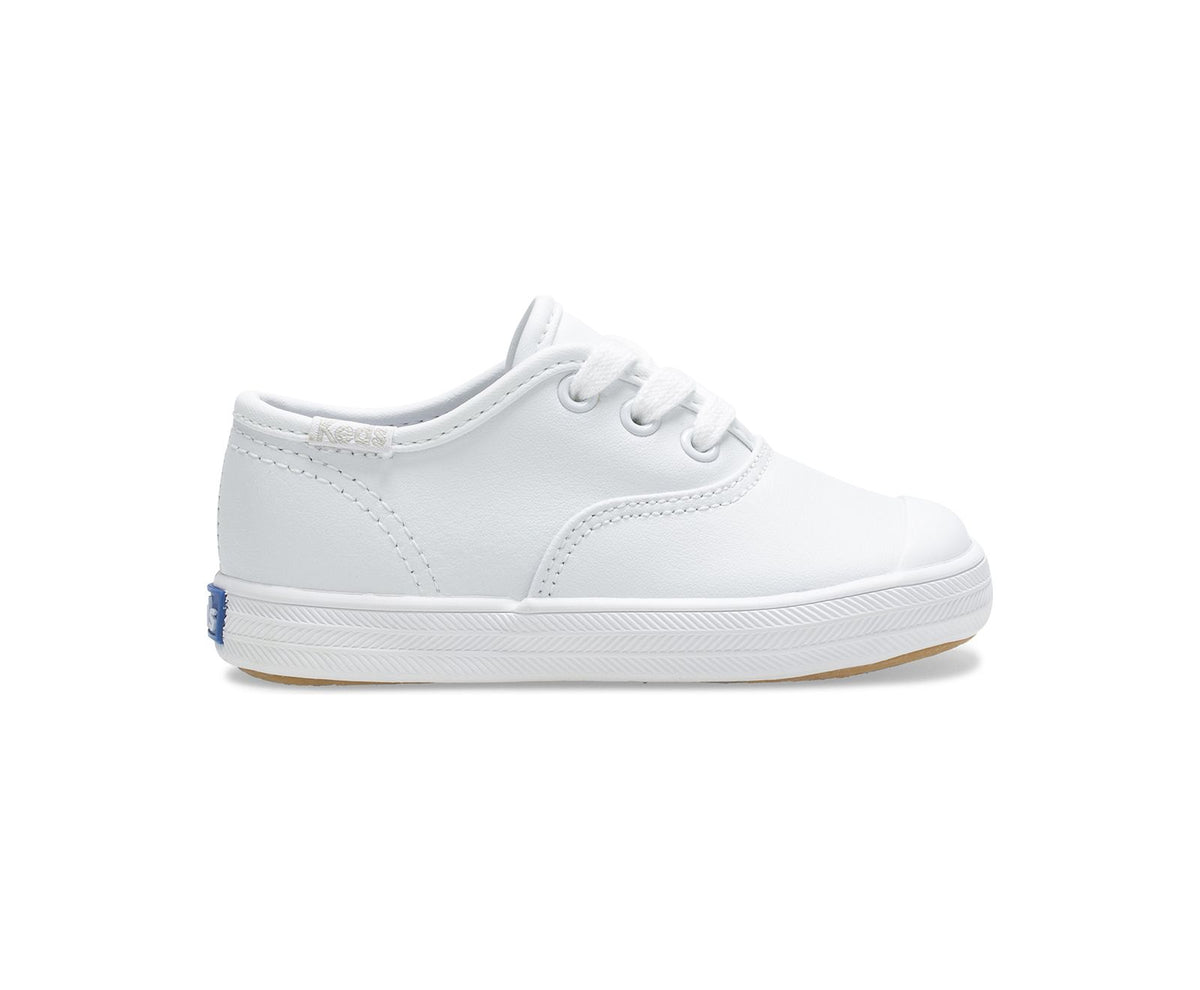 Girls Little Kid's Champion Toe Cap Sneaker White Leather - Keds