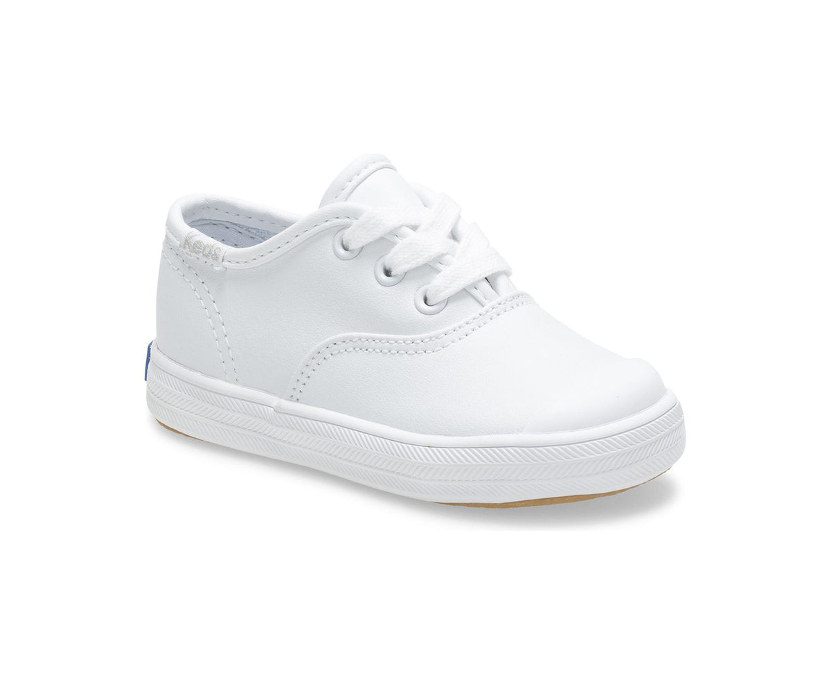Girls Little Kid's Champion Toe Cap Sneaker White Leather - Keds