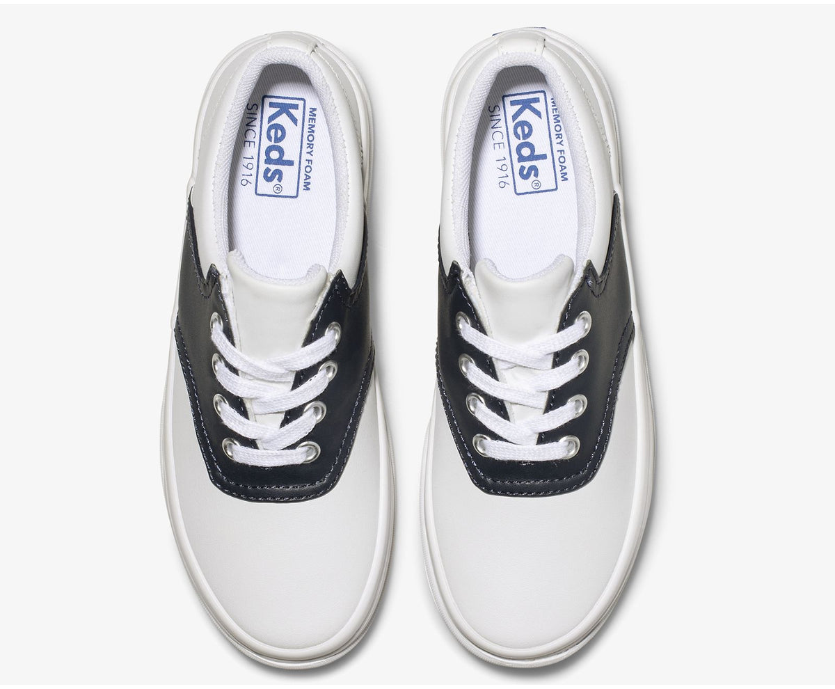 Girls Big Kid's School Days Sneaker White / Classic Navy - Keds