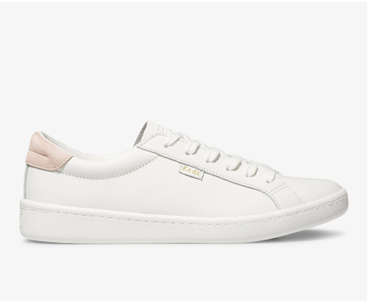 Women Ace Leather White Blush - Keds