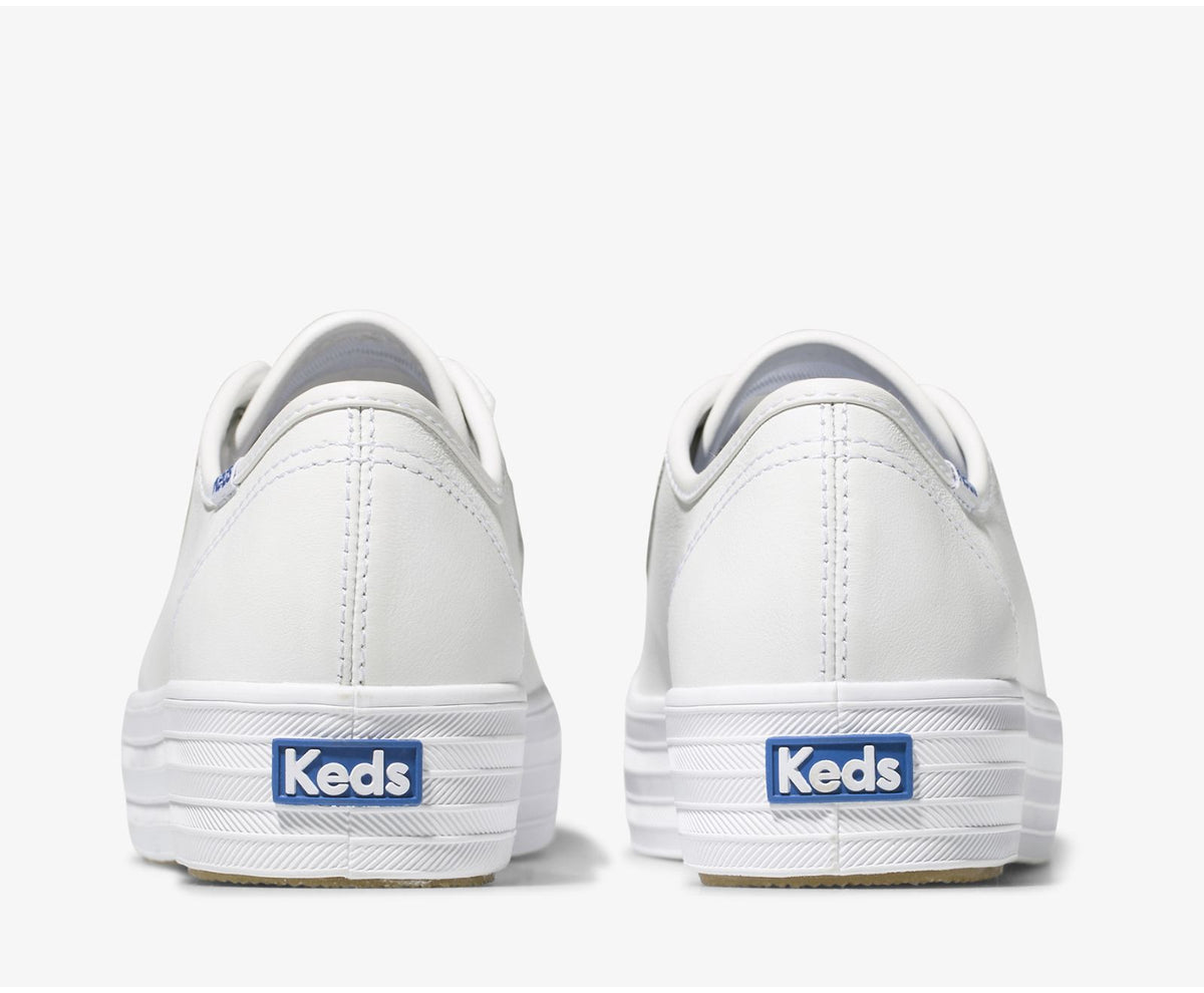 Women Triple Kick Leather White - Keds