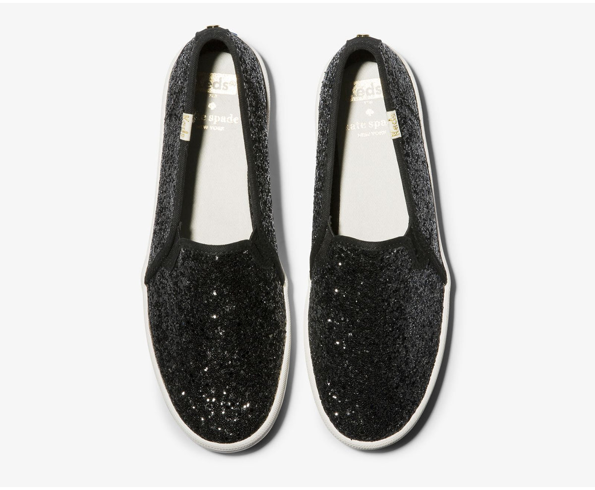 Women Keds x kate spade new york Double Decker Glitter Black - Keds