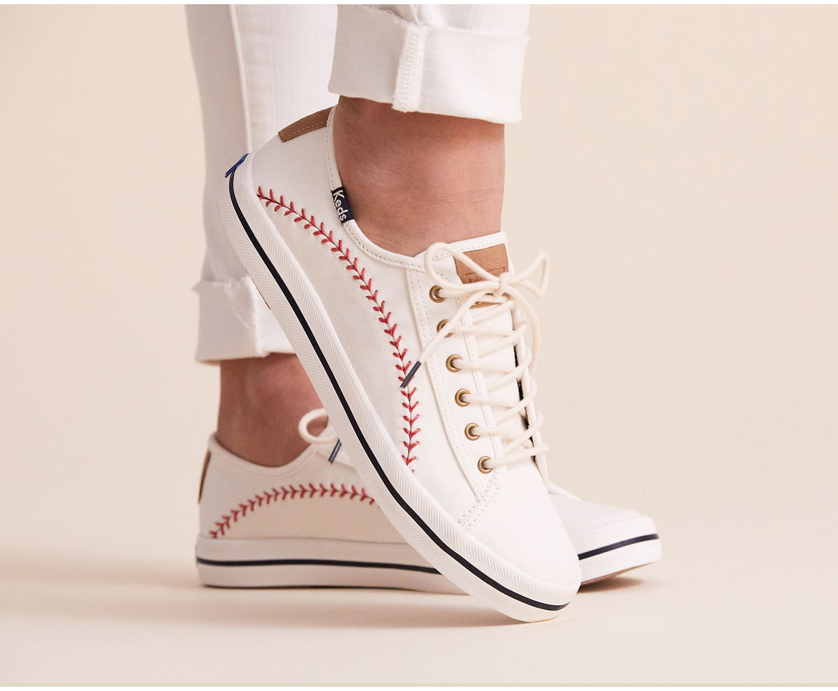 Women Kickstart Pennant Off White Canvas - Keds