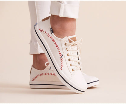 Women Kickstart Pennant Off White Canvas - Keds