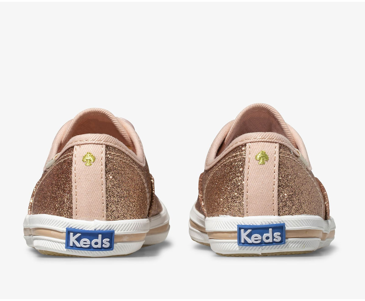 Girls Big Kid's Keds x kate spade new york Champion Glitter Sneaker Rose Gold - Keds