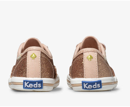 Girls Little Kid's Keds x kate spade new york Champion Glitter Sneaker Rose Gold - Keds