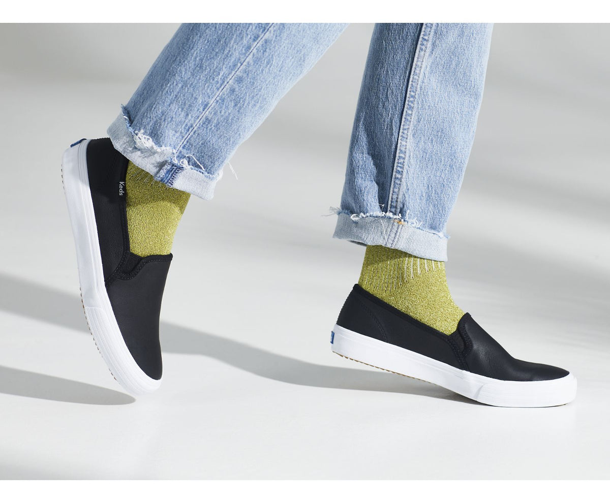 Women Double Decker Leather Black - Keds