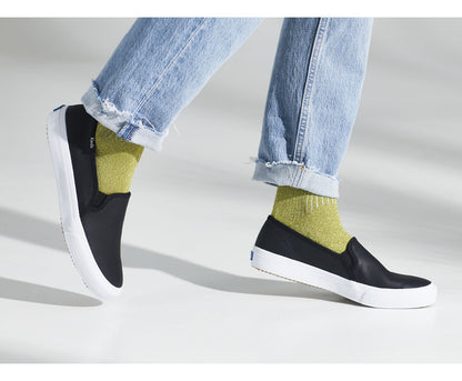 Women Double Decker Leather Black - Keds