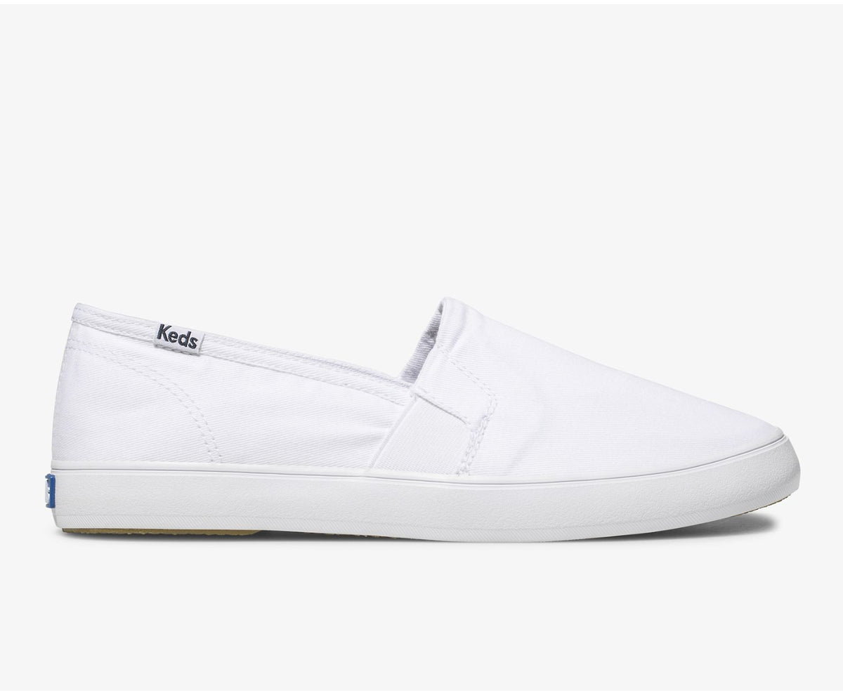 Women Clipper Washed Solids White - Keds