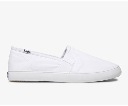 Women Clipper Washed Solids White - Keds