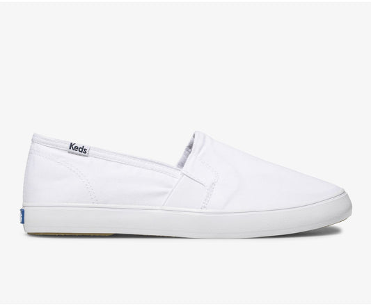 Women Clipper Washed Solids White - Keds