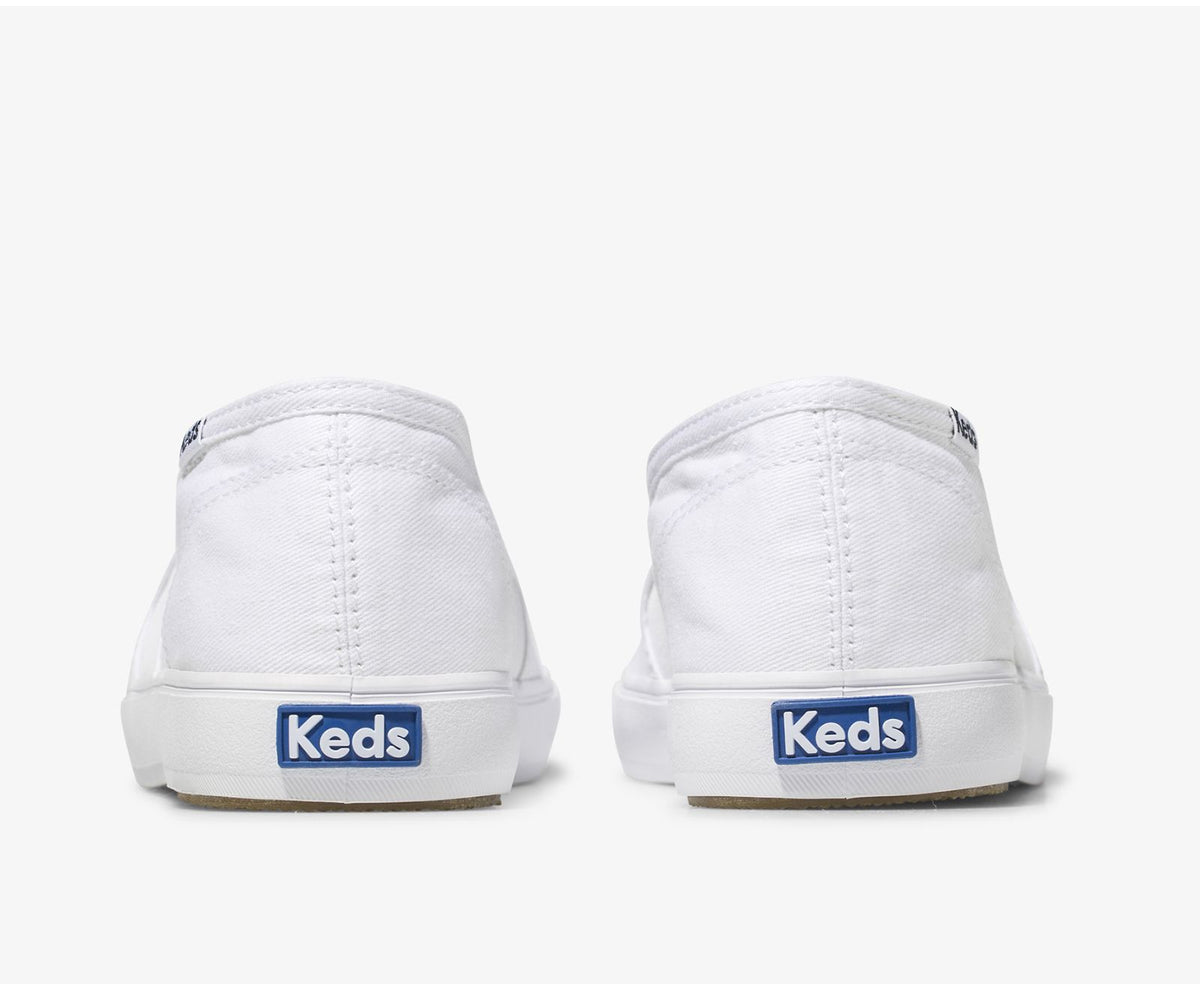 Women Clipper Washed Solids White - Keds