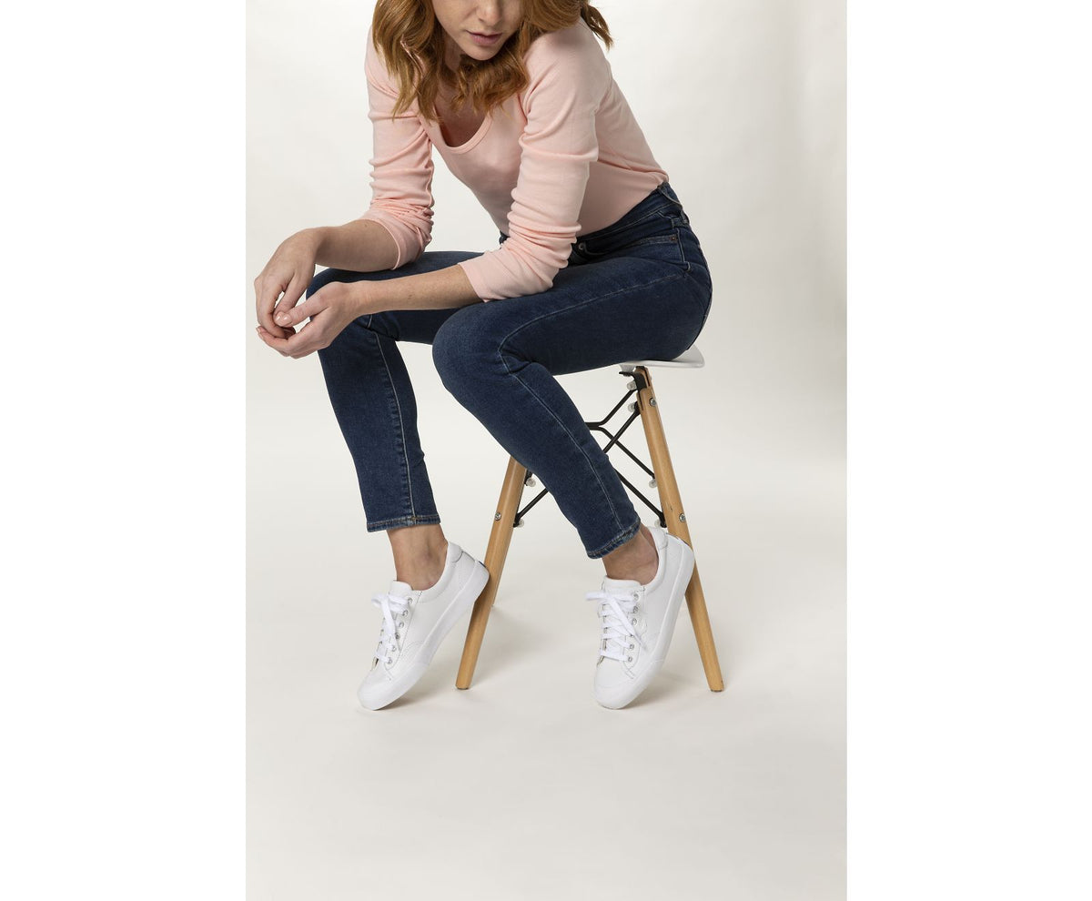 Women Crew Kick 75 Leather White - Keds