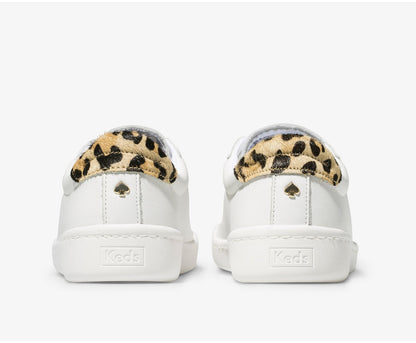 Women Keds x kate spade new york Ace Leather Calf Hair White Leopard - Keds