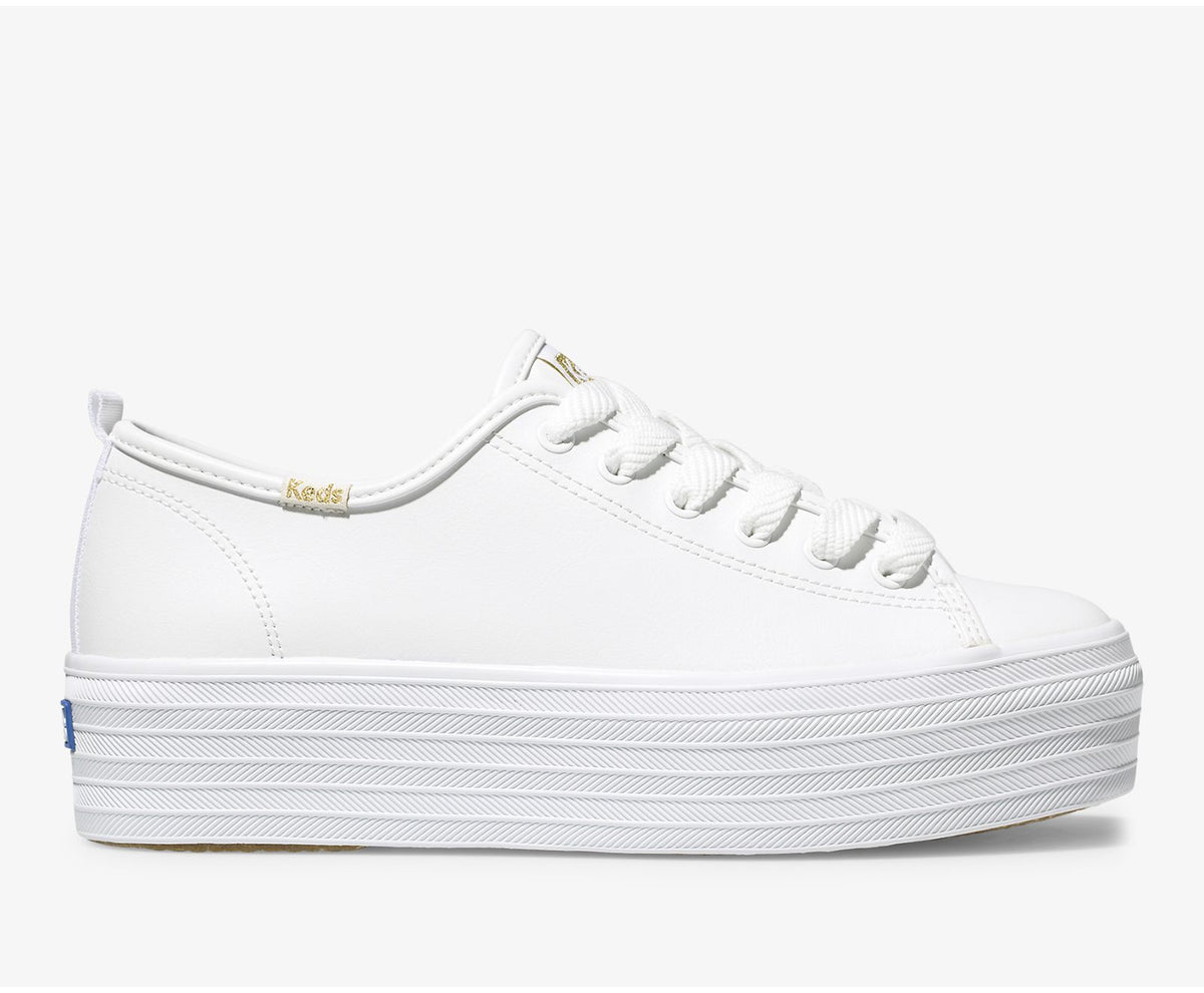 Women Triple Up Leather White - Keds