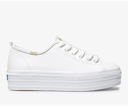 Women Triple Up Leather White - Keds