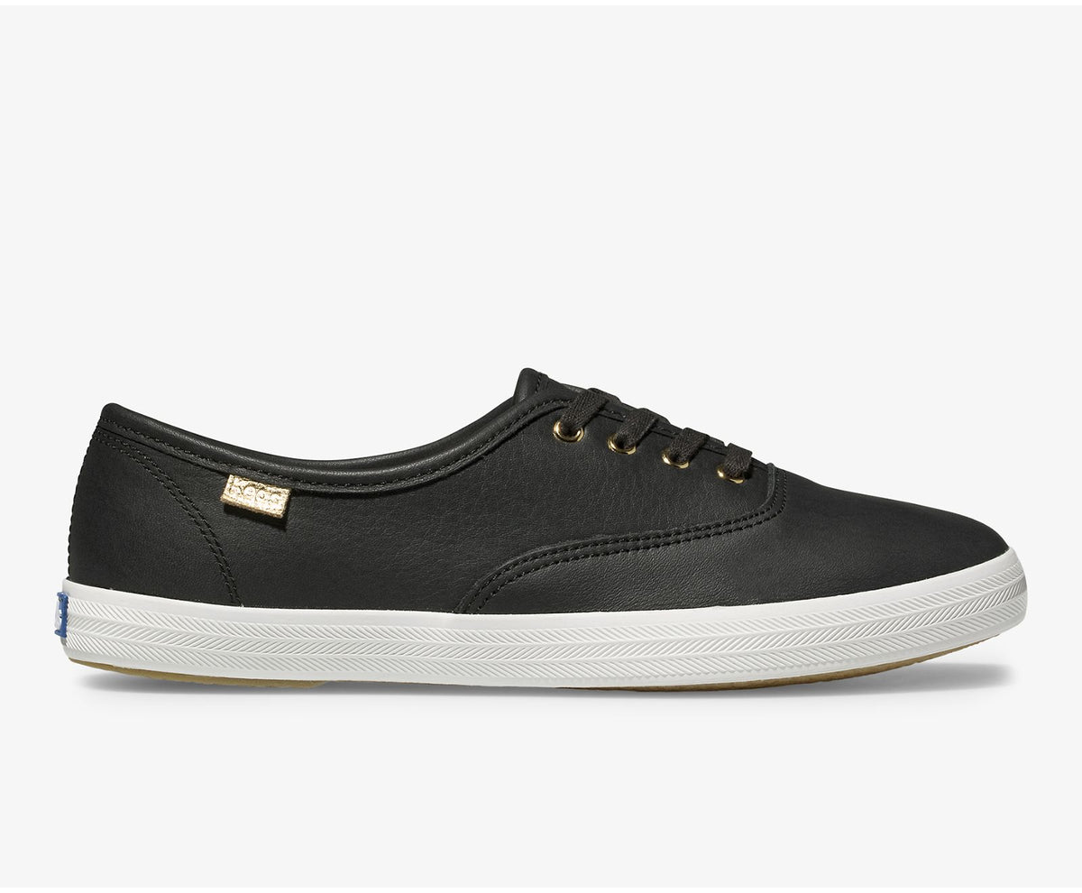 Women Champion Luxe Leather Black - Keds