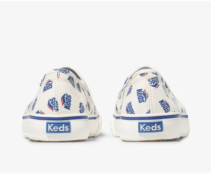 Women Double Decker Canvas Tossed Wave Cream - Keds