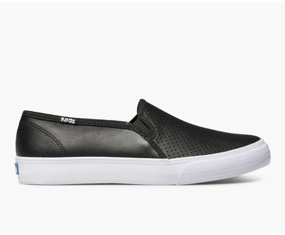 Women Double Decker Perf Leather Black - Keds