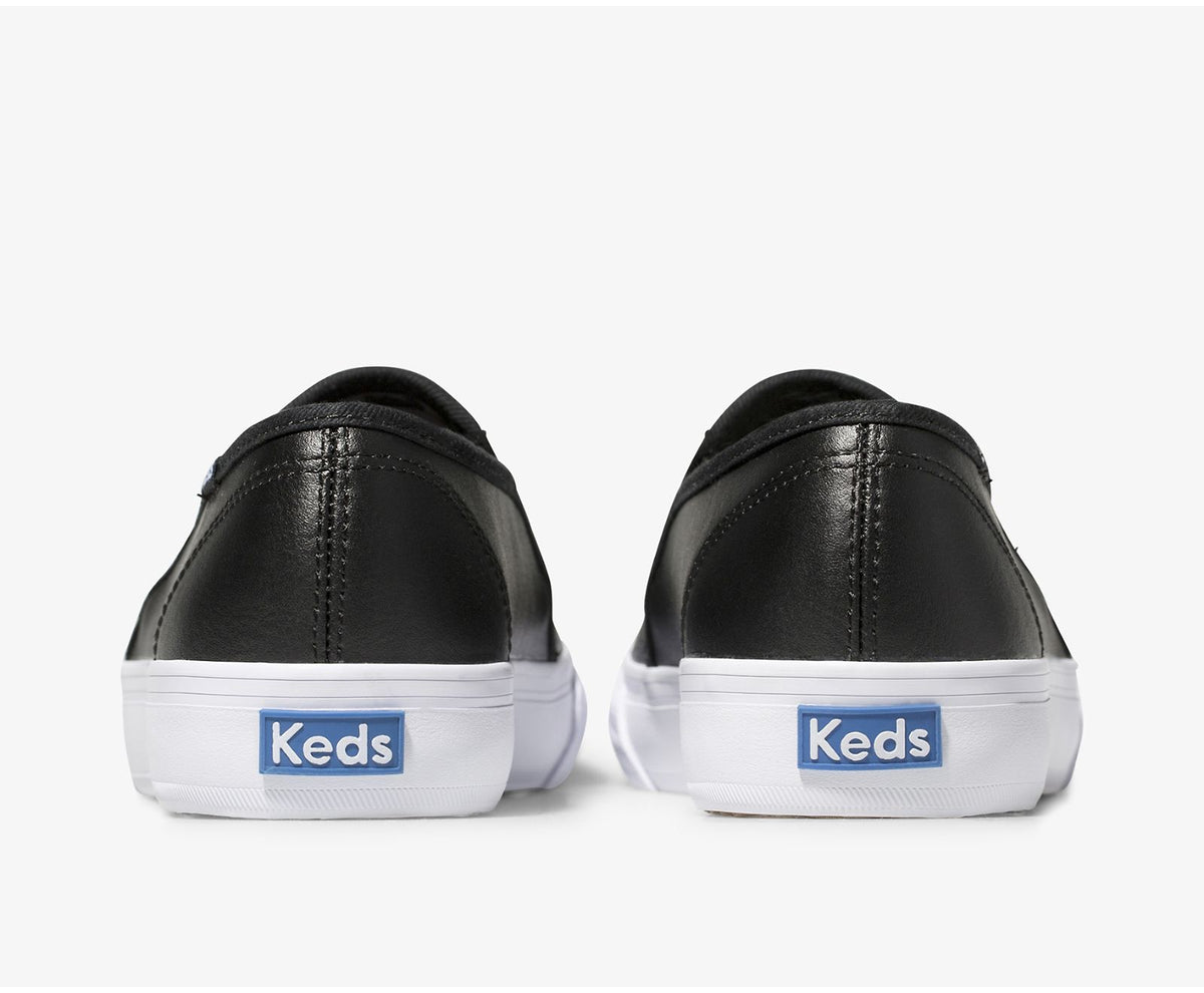 Women Double Decker Perf Leather Black - Keds
