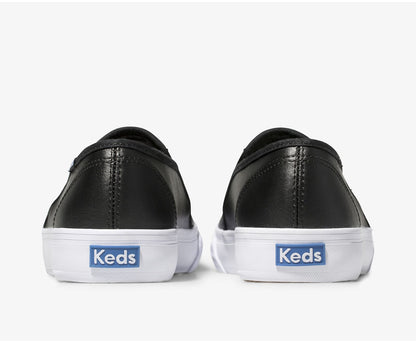 Women Double Decker Perf Leather Black - Keds