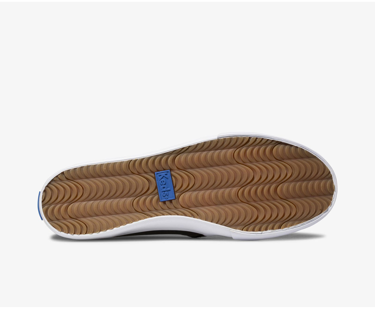 Women Double Decker Perf Leather Black - Keds