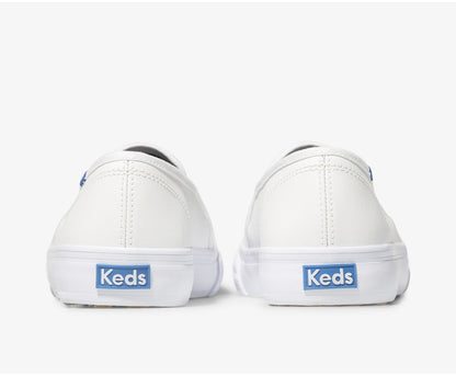 Women Double Decker Perf Leather White - Keds
