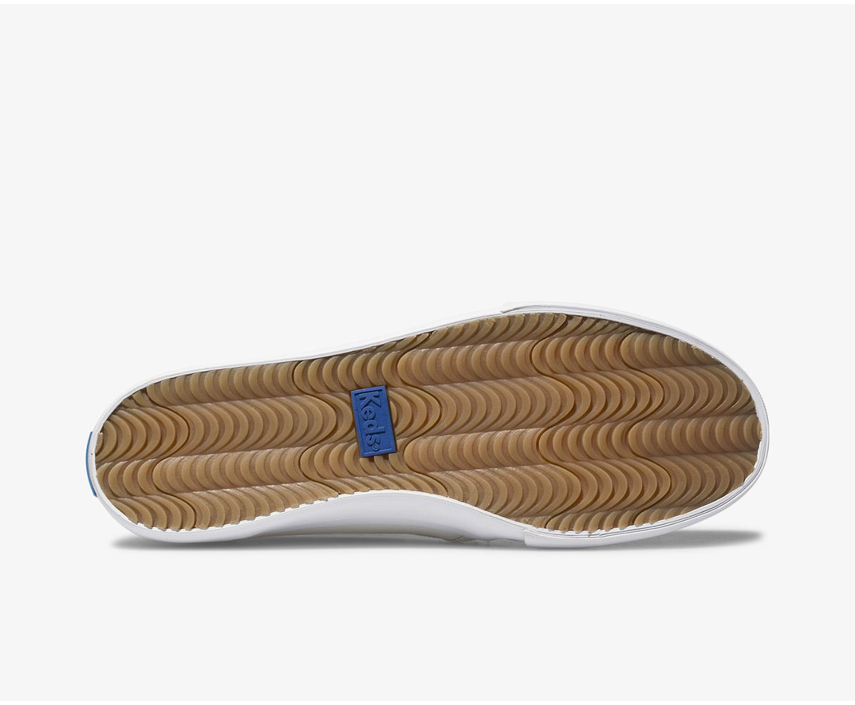Women Double Decker Perf Leather White - Keds