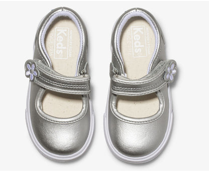 Girls Little Kid's Ella Mary Jane Silver Metallic - Keds