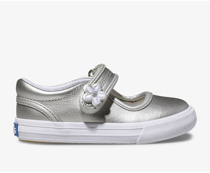 Girls Big Kid's Ella Mary Jane Silver Metallic - Keds