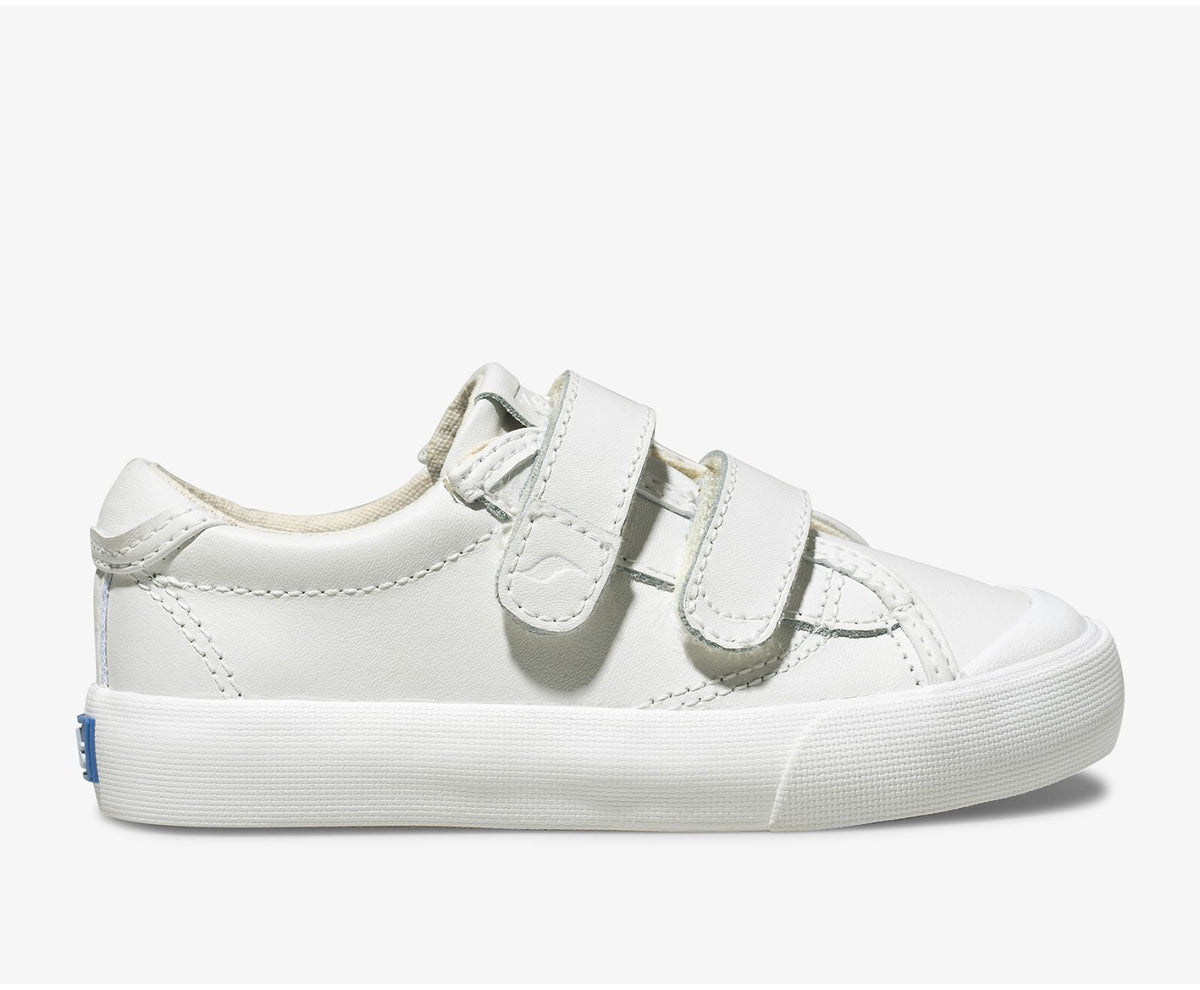 Girls|Boys Little Kid's Crew Kick 75 2V Leather White - Keds