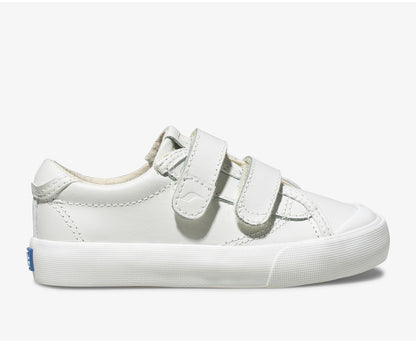 Girls|Boys Little Kid's Crew Kick 75 2V Leather White - Keds